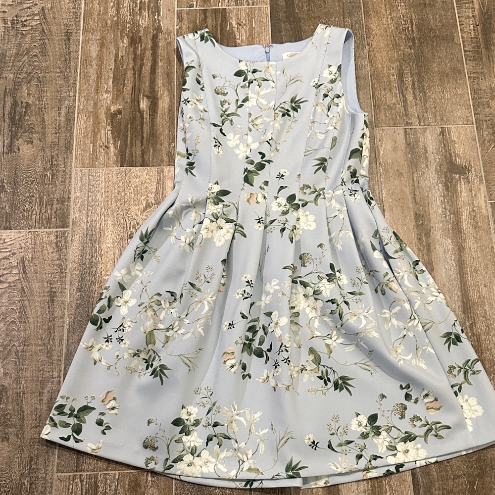 Calvin Klein Light Blue Floral Mini Dress